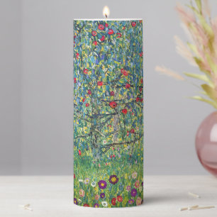 Gustav Klimt - Apple Tree Pillar Candle