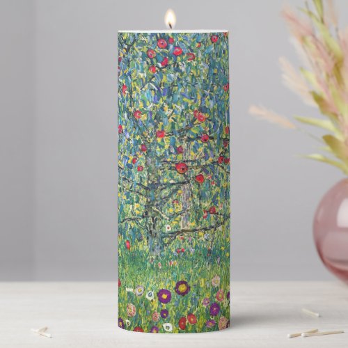 Gustav Klimt _ Apple Tree Pillar Candle