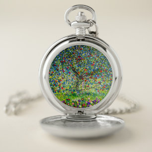 Gustav Klimt Apple Tree Pocket Watch
