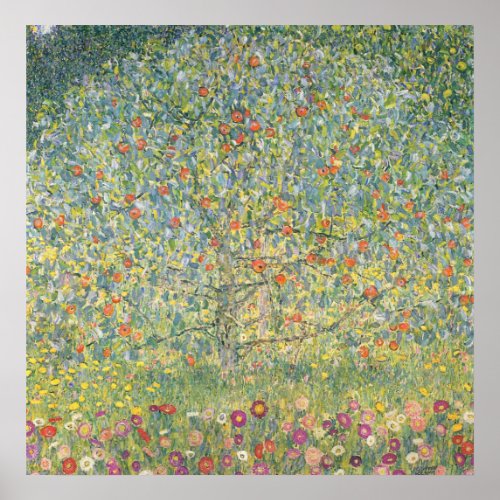Gustav Klimt Apple Tree Poster