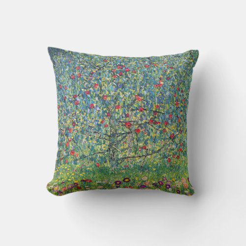 Gustav Klimt _ Apple Tree Throw Pillow
