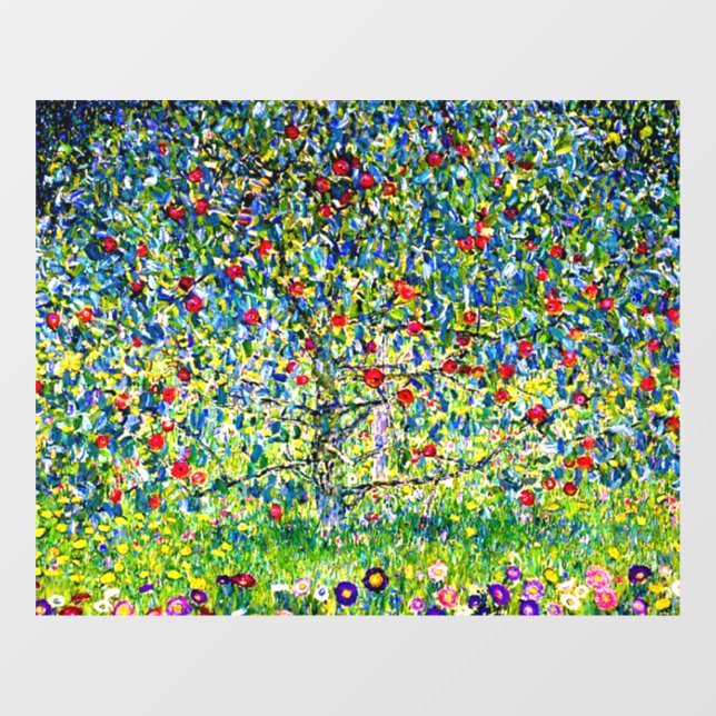 Gustav Klimt Apple Tree Upscaled Window Cling (Sheet)