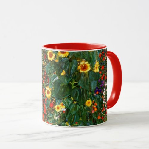 Gustav Klimt art _ Farm Garden with Sunflowers Mug