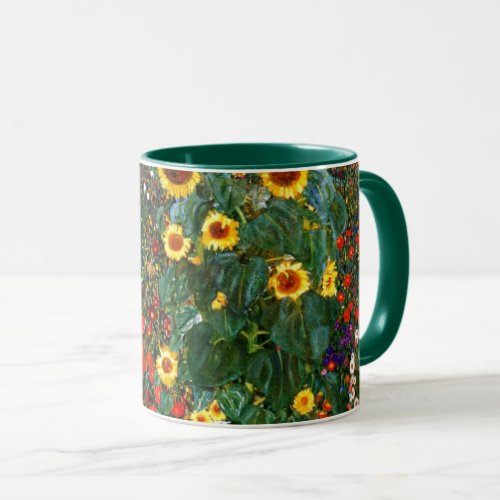 Gustav Klimt art _ Farm Garden with Sunflowers Mug