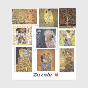 Gustav Klimt Art Paintings Sticker