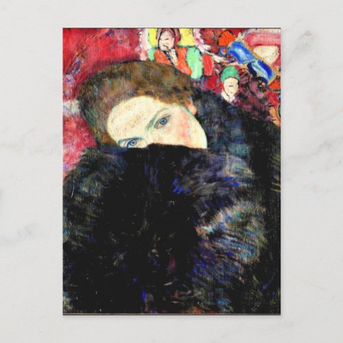 Gustav Klimt artwork Lady with a Muff Postcard