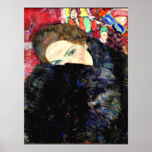 Gustav Klimt artwork Lady with a Muff Poster