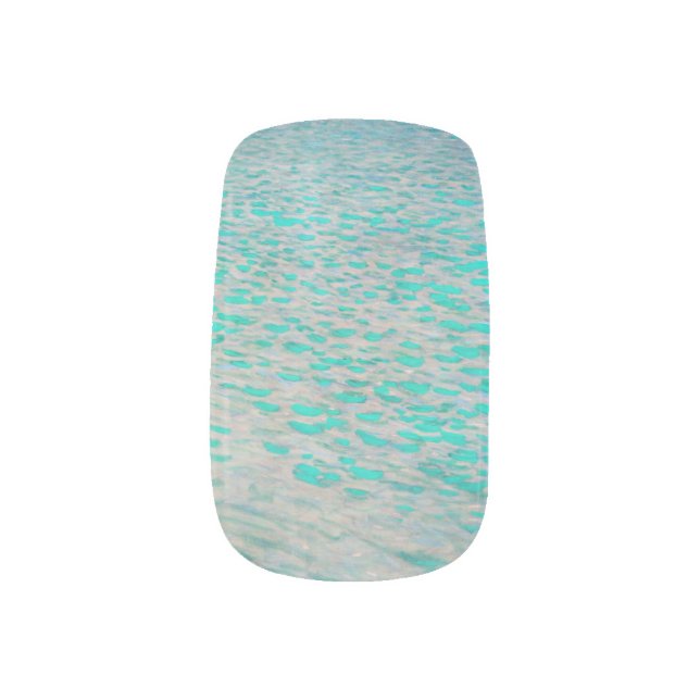 Gustav Klimt - Attersee Minx Nail Art (Left Thumb)