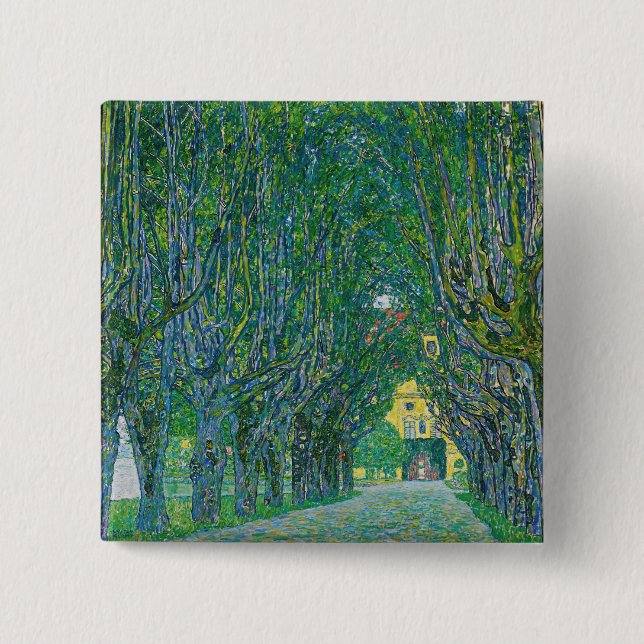 Gustav Klimt - Avenue in the Park Schloss Kammer Button (Front)