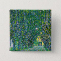 Gustav Klimt - Avenue in the Park Schloss Kammer Button