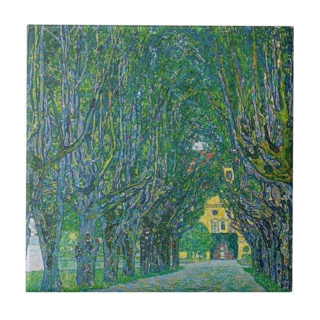 Gustav Klimt - Avenue in the Park Schloss Kammer Ceramic Tile (Front)