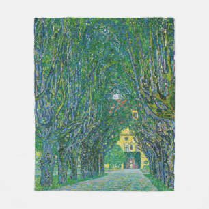 Gustav Klimt - Avenue in the Park Schloss Kammer Fleece Blanket