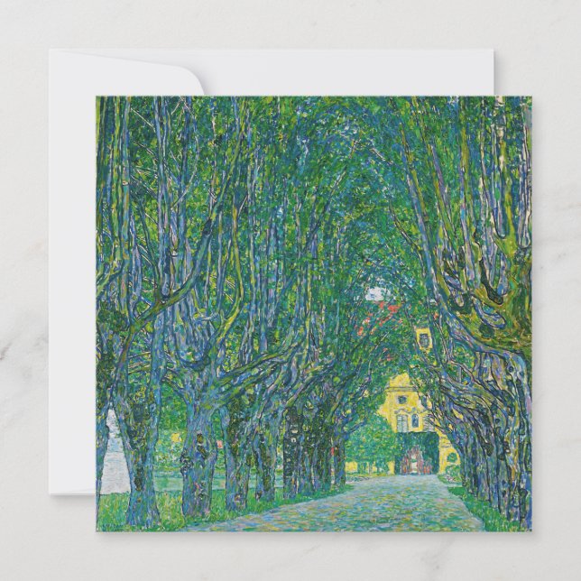 Gustav Klimt - Avenue in the Park Schloss Kammer Invitation (Front)
