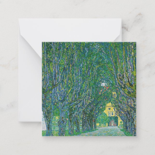 Gustav Klimt - Avenue in the Park Schloss Kammer Note Card (Front)