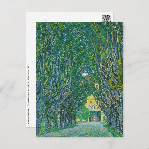 Gustav Klimt _ Avenue in the Park Schloss Kammer Postcard