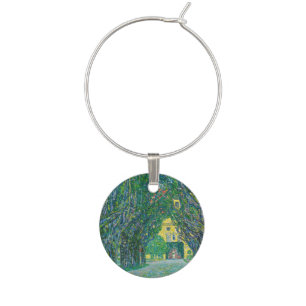Gustav Klimt - Avenue in the Park Schloss Kammer Wine Charm