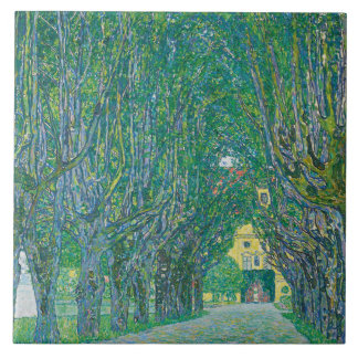 Gustav Klimt: Avenue of Schloss Kammer Park Ceramic Tile