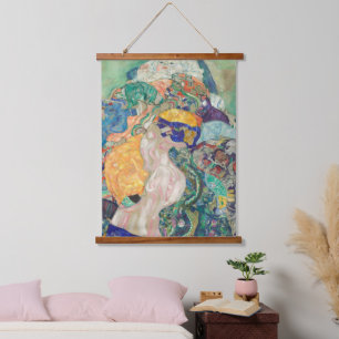 Gustav Klimt Baby Cradle 1978 Old Famous Painting Hanging Tapestry