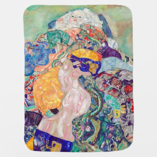 Gustav Klimt _ Baby  Cradle Baby Blanket