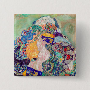Gustav Klimt - Baby / Cradle Button