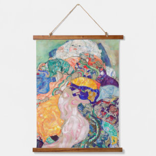 Gustav Klimt - Baby / Cradle Fleece Hanging Tapestry