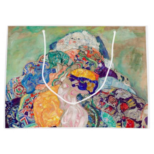 Gustav Klimt _ Baby  Cradle Large Gift Bag