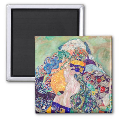 Gustav Klimt _ Baby  Cradle Magnet