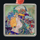 Gustav Klimt - Baby / Cradle Metal Ornament<br><div class="desc">Baby / Cradle - Gustav Klimt,  Oil on Canvas,  1917-1918</div>