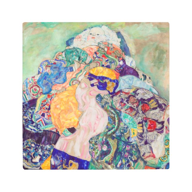 Gustav Klimt - Baby / Cradle Metal Print (Front)