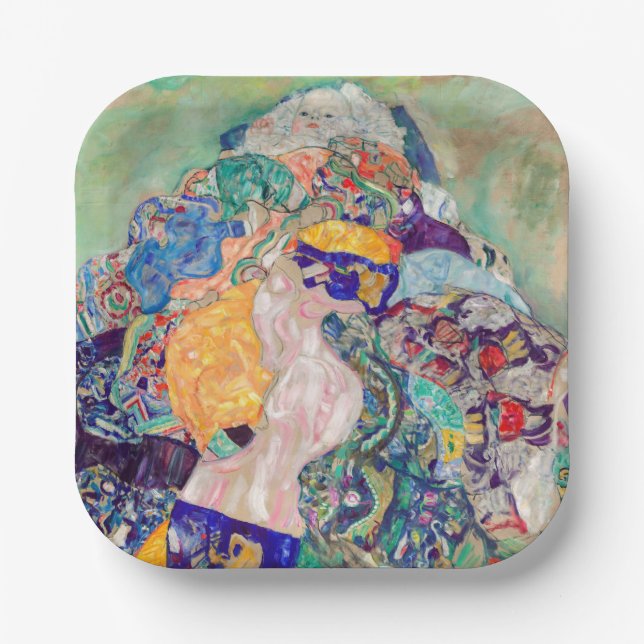 Gustav Klimt - Baby / Cradle Paper Plates (Front)