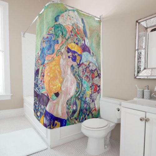 Gustav Klimt _ Baby  Cradle Shower Curtain