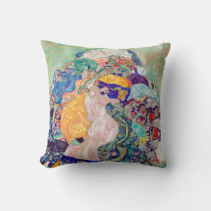 Gustav Klimt - Baby / Cradle Throw Pillow