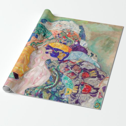 Gustav Klimt _ Baby  Cradle Wrapping Paper