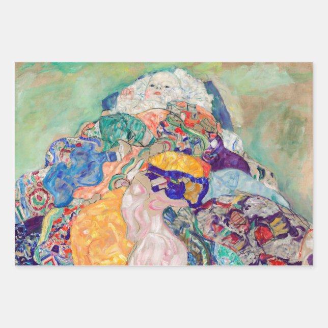 Gustav Klimt - Baby / Cradle Wrapping Paper Sheets (Front)