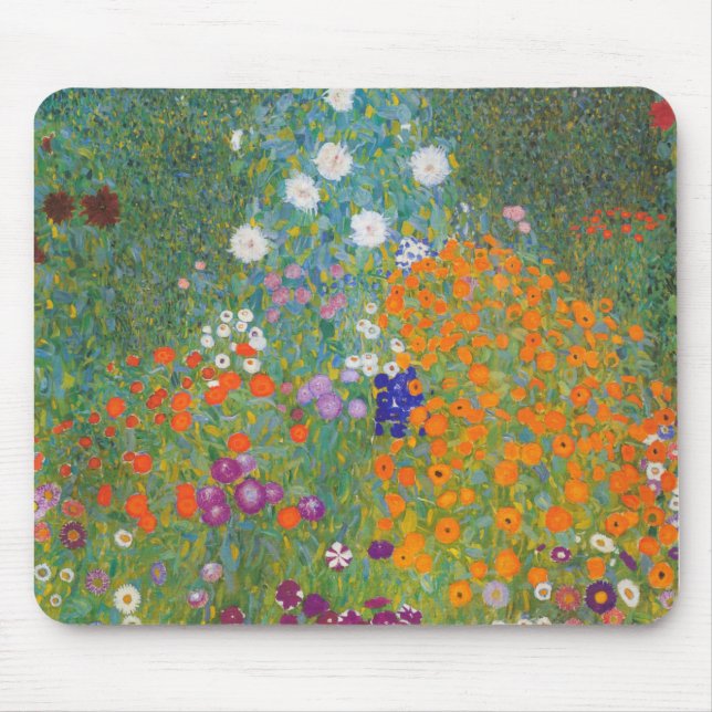 Gustav Klimt // Bauerngarten // Farm Garden Mouse Pad (Front)