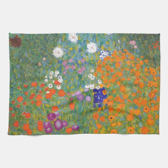 Gustav Klimt // Bauerngarten // Farm Garden Towel (Horizontal)