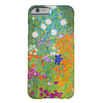 Gustav Klimt Bauerngarten Flower Garden Fine Art Barely There Iphone 6 Case by CreativeArtSupply at Zazzle