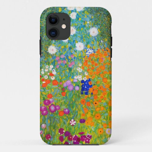 Gustav Klimt Bauerngarten Flower Garden Fine Art iPhone 11 Case