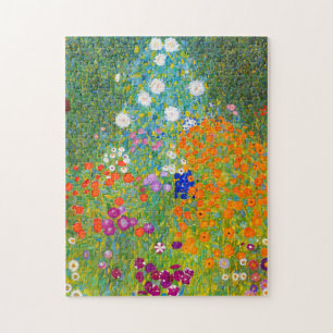 Gustav Klimt Bauerngarten Flower Garden Fine Art Jigsaw Puzzle