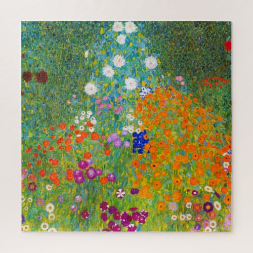 Gustav Klimt Bauerngarten Flower Garden Fine Art Jigsaw Puzzle