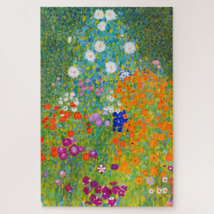 Gustav Klimt Bauerngarten Flower Garden Fine Art Jigsaw Puzzle