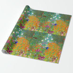 Gustav Klimt Bauerngarten Flower Garden Fine Art Wrapping Paper