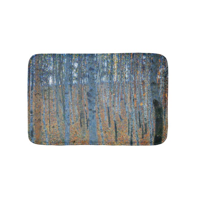 Gustav Klimt Beech Forest Vintage Fine Art Bath Mat (Front)