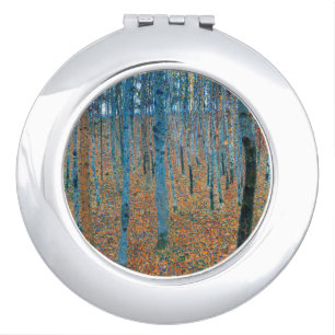 Gustav Klimt Beech Forest Vintage Fine Art Compact Mirror