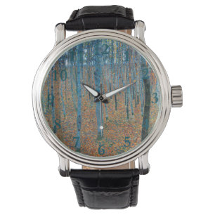 Gustav Klimt Beech Forest Vintage Fine Art Watch