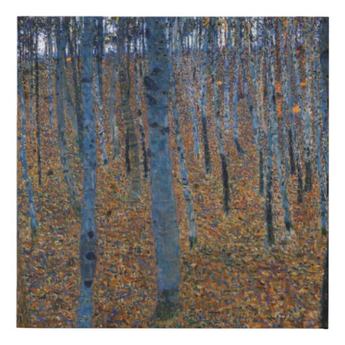 Gustav Klimt _ Beech Grove I Faux Canvas Print
