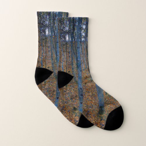 Gustav Klimt _ Beech Grove I Socks