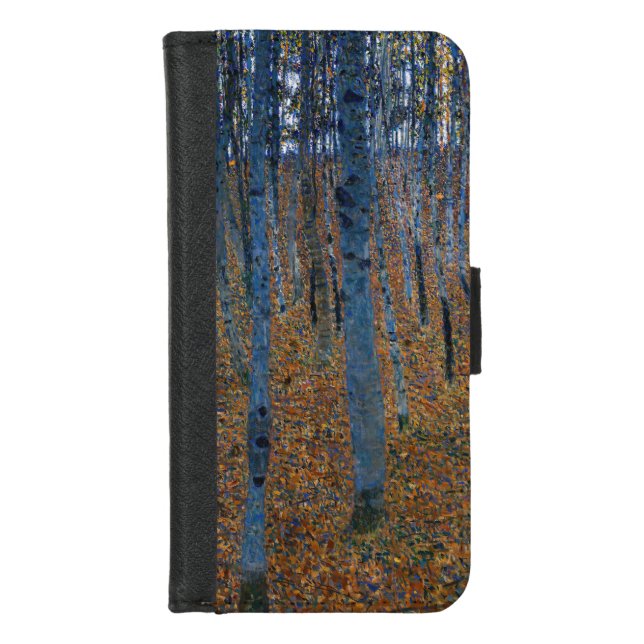 Gustav Klimt - Beech Grove I Trifold iPhone Wallet Case (Front)