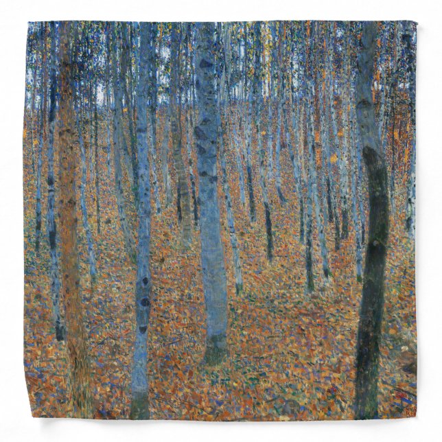 Gustav Klimt Beech Tree Forest Grove Bandana (Front)