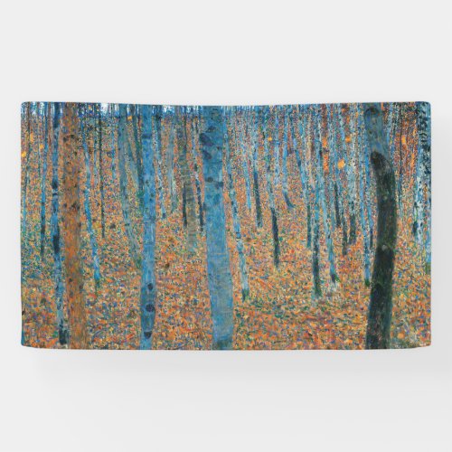 Gustav Klimt Beech Tree Forest Grove Banner